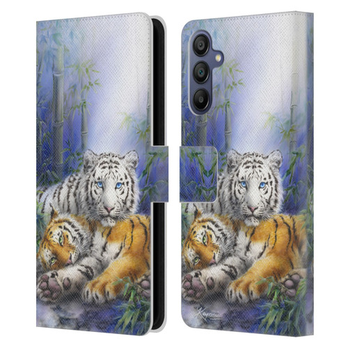 Kayomi Harai Animals And Fantasy Asian Tiger Couple Leather Book Wallet Case Cover For Samsung Galaxy A15