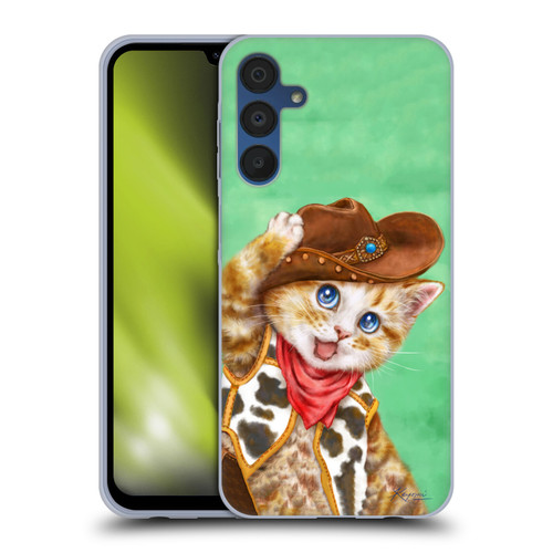 Kayomi Harai Animals And Fantasy Cowboy Kitten Soft Gel Case for Samsung Galaxy A15