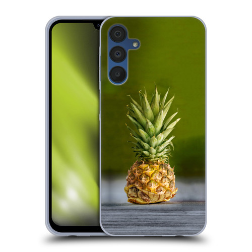 Pixelmated Animals Surreal Pets Pineapple Turtle Soft Gel Case for Samsung Galaxy A15