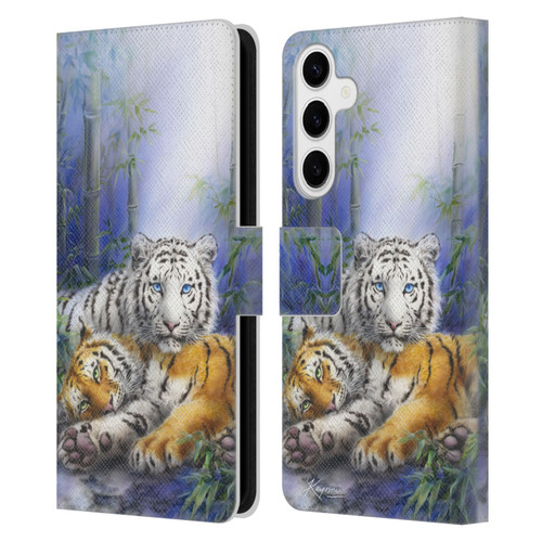 Kayomi Harai Animals And Fantasy Asian Tiger Couple Leather Book Wallet Case Cover For Samsung Galaxy S24+ 5G