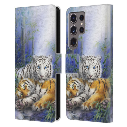 Kayomi Harai Animals And Fantasy Asian Tiger Couple Leather Book Wallet Case Cover For Samsung Galaxy S24 Ultra 5G