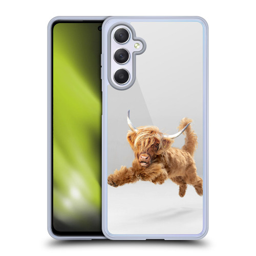 Pixelmated Animals Surreal Pets Highland Pup Soft Gel Case for Samsung Galaxy M54 5G