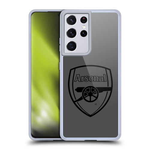 Arsenal FC Crest 2 Black Logo Soft Gel Case for Samsung Galaxy S21 Ultra 5G