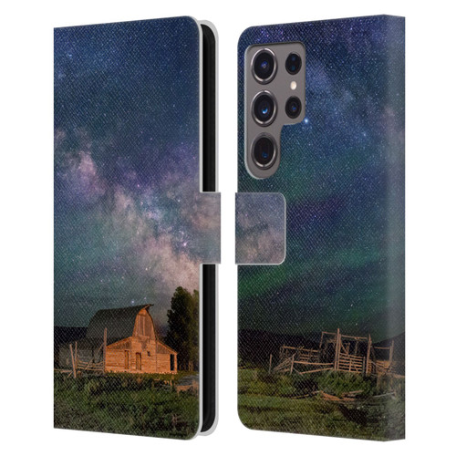 Royce Bair Nightscapes Grand Teton Barn Leather Book Wallet Case Cover For Samsung Galaxy S24 Ultra 5G