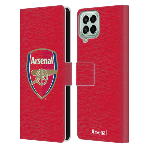 Arsenal FC Crest 2 Full Colour Red Leather Book Wallet Case Cover For Samsung Galaxy M53 (2022)