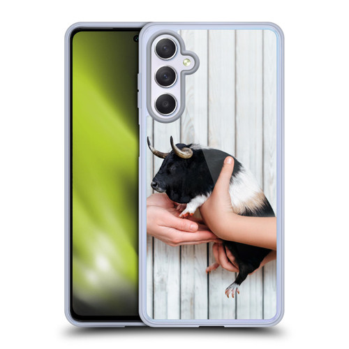 Pixelmated Animals Surreal Wildlife Guinea Bull Soft Gel Case for Samsung Galaxy M54 5G