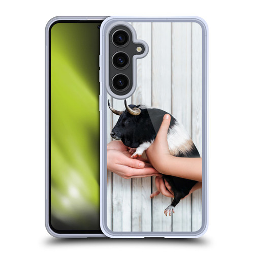 Pixelmated Animals Surreal Wildlife Guinea Bull Soft Gel Case for Samsung Galaxy S24+ 5G