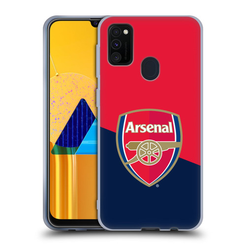Arsenal FC Crest 2 Red & Blue Logo Soft Gel Case for Samsung Galaxy M30s (2019)/M21 (2020)