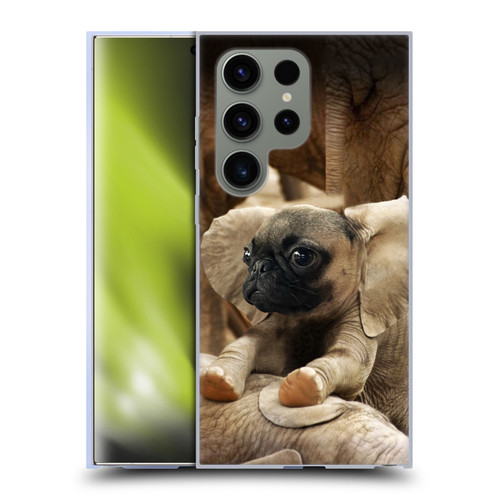 Pixelmated Animals Surreal Wildlife Pugephant Soft Gel Case for Samsung Galaxy S24 Ultra 5G