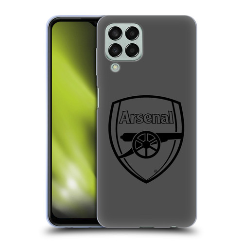Arsenal FC Crest 2 Black Logo Soft Gel Case for Samsung Galaxy M33 (2022)