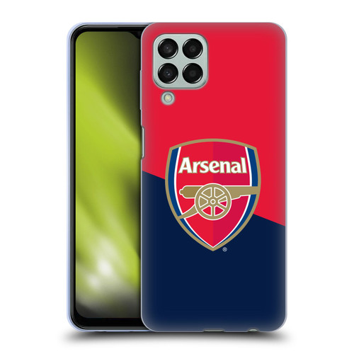 Arsenal FC Crest 2 Red & Blue Logo Soft Gel Case for Samsung Galaxy M33 (2022)