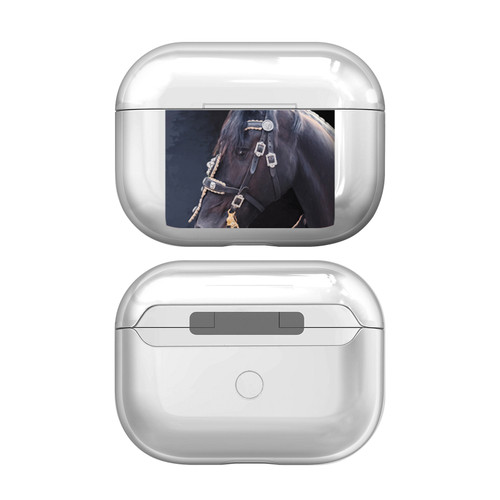 Simone Gatterwe Art Mix Friesian Horse Clear Hard Crystal Cover Case for Apple AirPods Pro 2 Charging Case