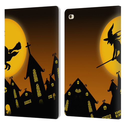 Simone Gatterwe Halloween Witch Leather Book Wallet Case Cover For Apple iPad mini 4