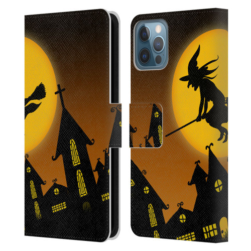 Simone Gatterwe Halloween Witch Leather Book Wallet Case Cover For Apple iPhone 12 / iPhone 12 Pro