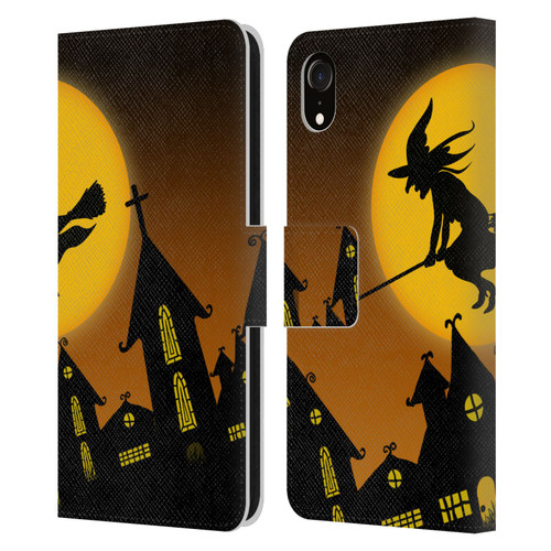 Simone Gatterwe Halloween Witch Leather Book Wallet Case Cover For Apple iPhone XR