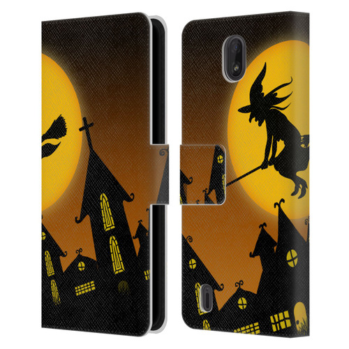Simone Gatterwe Halloween Witch Leather Book Wallet Case Cover For Nokia C01 Plus/C1 2nd Edition