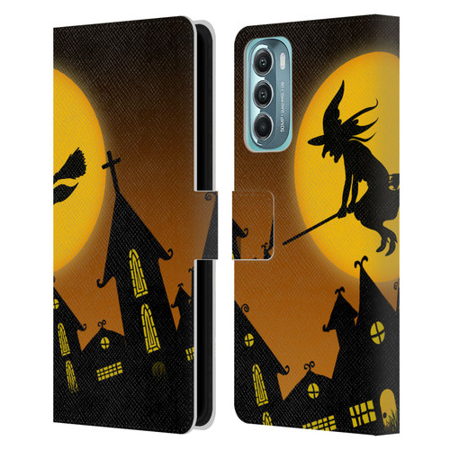 Simone Gatterwe Halloween Witch Leather Book Wallet Case Cover For Motorola Moto G Stylus 5G (2022)