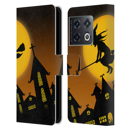 Simone Gatterwe Halloween Witch Leather Book Wallet Case Cover For OnePlus 10 Pro