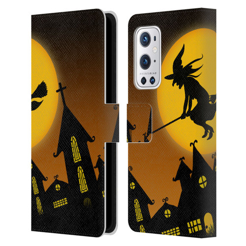 Simone Gatterwe Halloween Witch Leather Book Wallet Case Cover For OnePlus 9 Pro