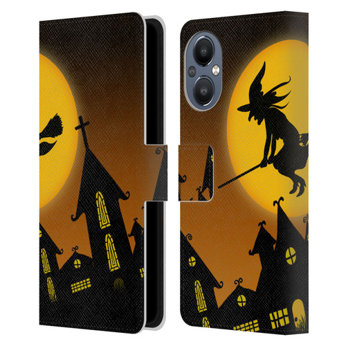 Simone Gatterwe Halloween Witch Leather Book Wallet Case Cover For OnePlus Nord N20 5G