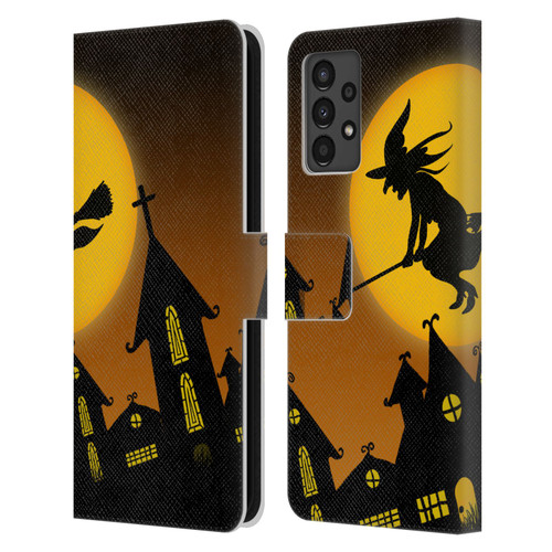 Simone Gatterwe Halloween Witch Leather Book Wallet Case Cover For Samsung Galaxy A13 (2022)