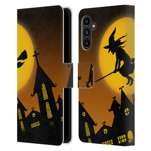 Simone Gatterwe Halloween Witch Leather Book Wallet Case Cover For Samsung Galaxy A13 5G (2021)