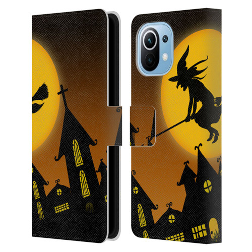 Simone Gatterwe Halloween Witch Leather Book Wallet Case Cover For Xiaomi Mi 11