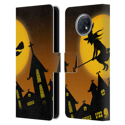 Simone Gatterwe Halloween Witch Leather Book Wallet Case Cover For Xiaomi Redmi Note 9T 5G