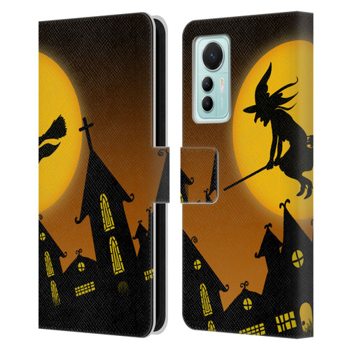 Simone Gatterwe Halloween Witch Leather Book Wallet Case Cover For Xiaomi 12 Lite