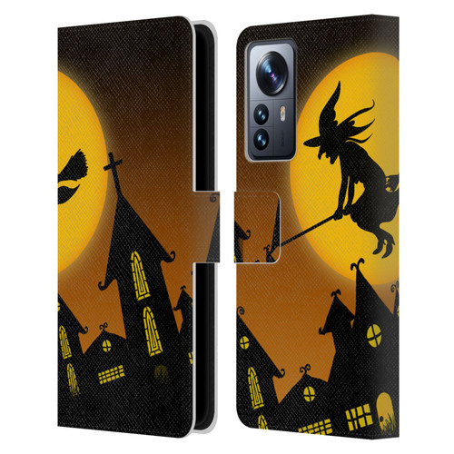 Simone Gatterwe Halloween Witch Leather Book Wallet Case Cover For Xiaomi 12 Pro