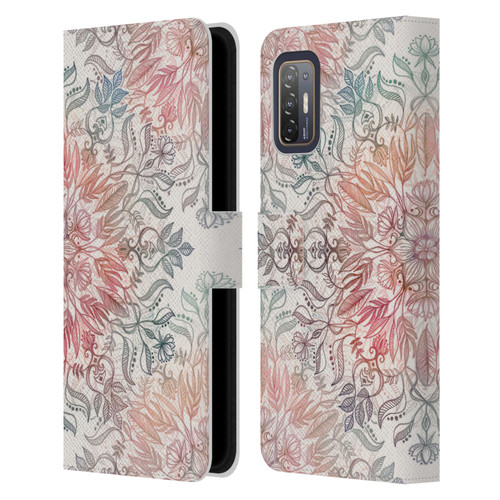 Micklyn Le Feuvre Mandala Autumn Spice Leather Book Wallet Case Cover For HTC Desire 21 Pro 5G