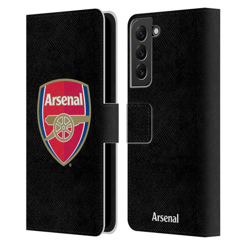 Arsenal FC Crest 2 Full Colour Red Leather Book Wallet Case Cover For Samsung Galaxy S22+ 5G
