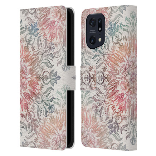 Micklyn Le Feuvre Mandala Autumn Spice Leather Book Wallet Case Cover For OPPO Find X5