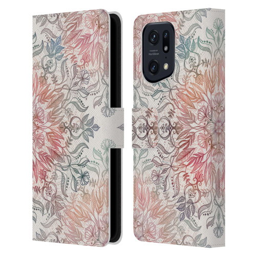 Micklyn Le Feuvre Mandala Autumn Spice Leather Book Wallet Case Cover For OPPO Find X5 Pro