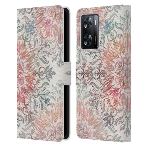Micklyn Le Feuvre Mandala Autumn Spice Leather Book Wallet Case Cover For OPPO A57s