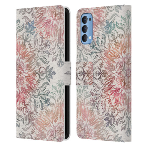 Micklyn Le Feuvre Mandala Autumn Spice Leather Book Wallet Case Cover For OPPO Reno 4 5G