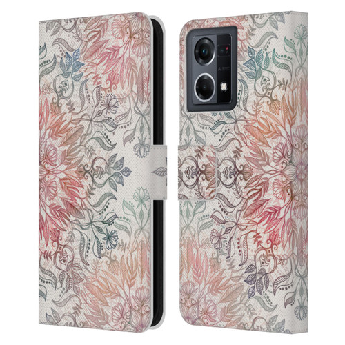 Micklyn Le Feuvre Mandala Autumn Spice Leather Book Wallet Case Cover For OPPO Reno8 4G