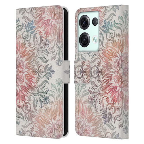 Micklyn Le Feuvre Mandala Autumn Spice Leather Book Wallet Case Cover For OPPO Reno8 Pro