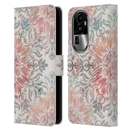 Micklyn Le Feuvre Mandala Autumn Spice Leather Book Wallet Case Cover For OPPO Reno10 Pro+