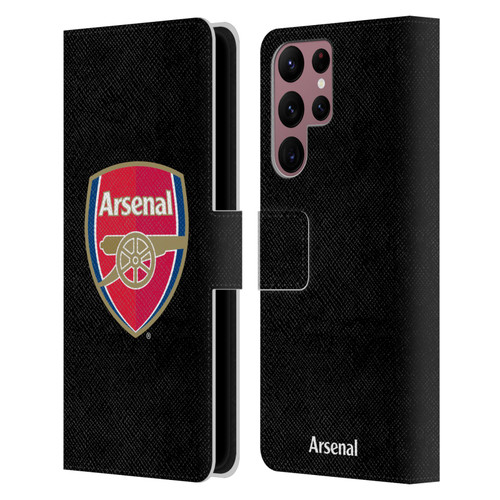 Arsenal FC Crest 2 Full Colour Red Leather Book Wallet Case Cover For Samsung Galaxy S22 Ultra 5G