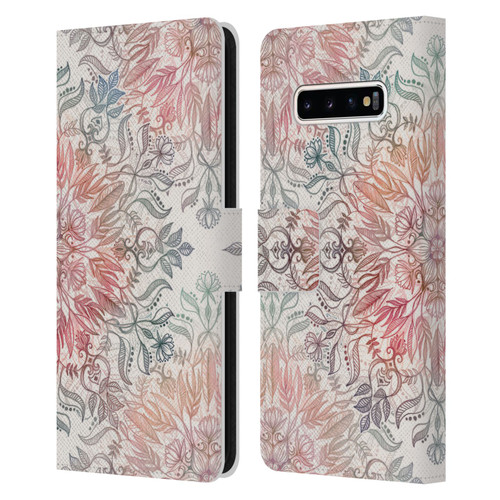 Micklyn Le Feuvre Mandala Autumn Spice Leather Book Wallet Case Cover For Samsung Galaxy S10+ / S10 Plus