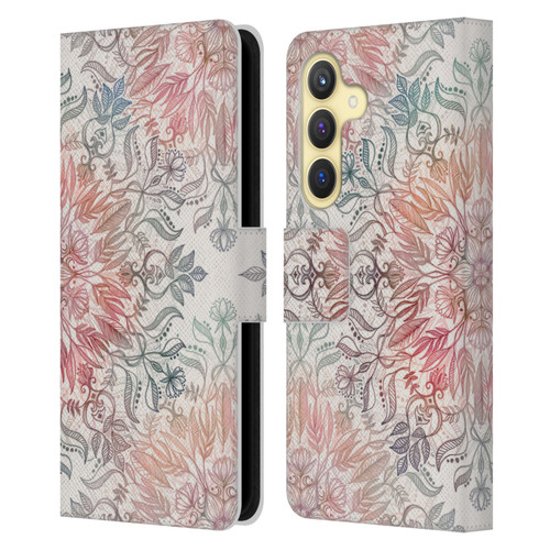 Micklyn Le Feuvre Mandala Autumn Spice Leather Book Wallet Case Cover For Samsung Galaxy S24 5G
