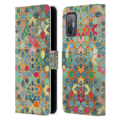 Micklyn Le Feuvre Moroccan Gilt and Glory Leather Book Wallet Case Cover For HTC Desire 21 Pro 5G