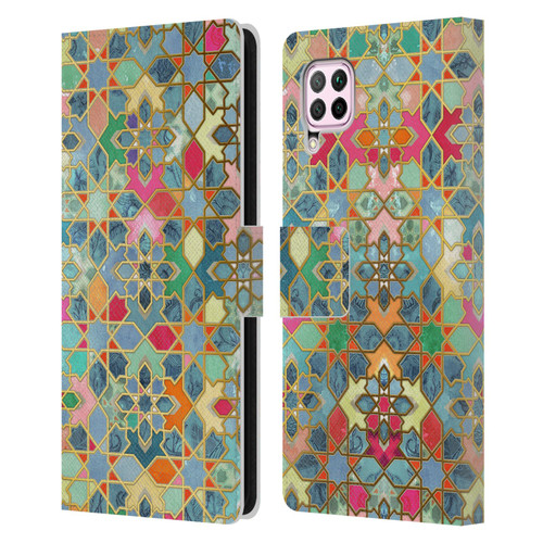 Micklyn Le Feuvre Moroccan Gilt and Glory Leather Book Wallet Case Cover For Huawei Nova 6 SE / P40 Lite