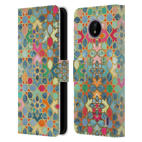 Micklyn Le Feuvre Moroccan Gilt and Glory Leather Book Wallet Case Cover For Nokia C10 / C20