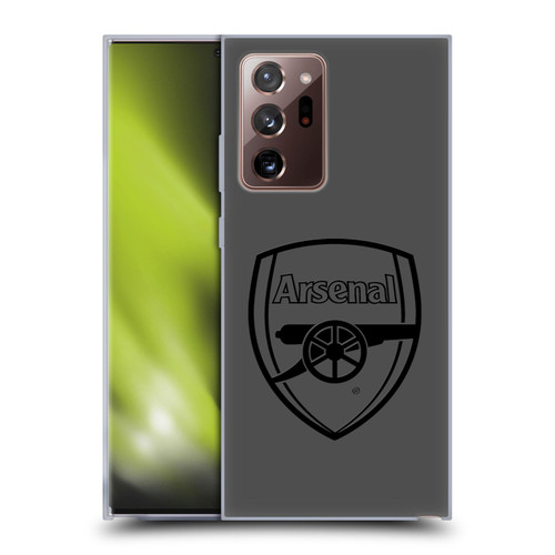 Arsenal FC Crest 2 Black Logo Soft Gel Case for Samsung Galaxy Note20 Ultra / 5G