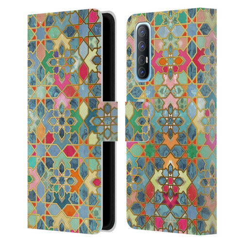 Micklyn Le Feuvre Moroccan Gilt and Glory Leather Book Wallet Case Cover For OPPO Find X2 Neo 5G
