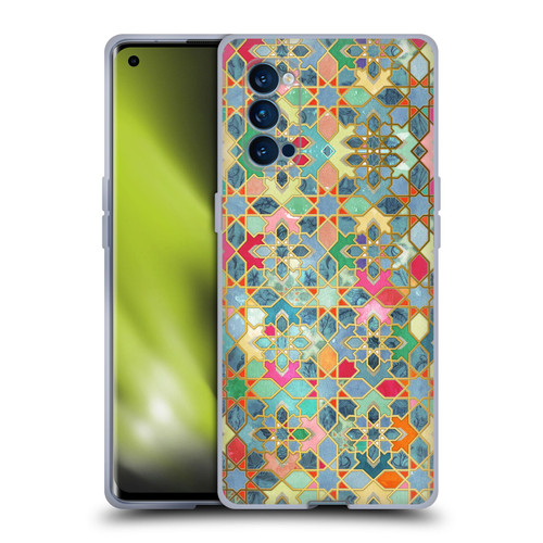 Micklyn Le Feuvre Moroccan Gilt and Glory Soft Gel Case for OPPO Reno 4 Pro 5G