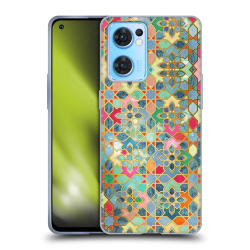 Micklyn Le Feuvre Moroccan Gilt and Glory Soft Gel Case for OPPO Reno7 5G / Find X5 Lite