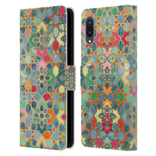 Micklyn Le Feuvre Moroccan Gilt and Glory Leather Book Wallet Case Cover For Samsung Galaxy A02/M02 (2021)